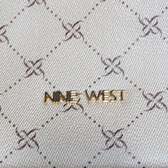 Y2K Nine West Monogram Cream Shoulder Bag Baguette Bag - Picture 5 of 8